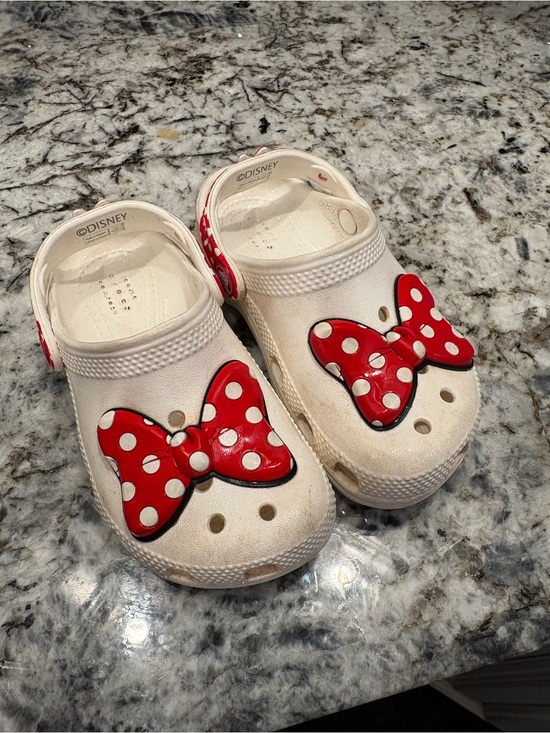 CROCS Other - CROCS DISNEY Sandals with Red Polka Dot Bow